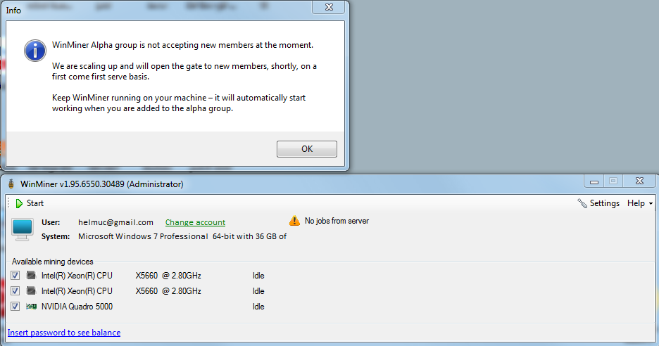 winminer gaida savu rindu