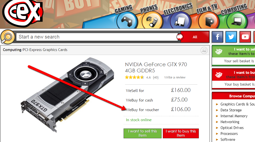 gtx 970 var nodot par 106 mārciņām, pret vaučeru