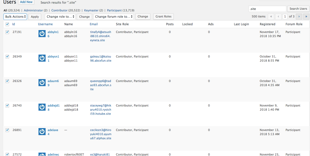 parādījies jauns vilnis ar .site domeinu variāciju spameriem