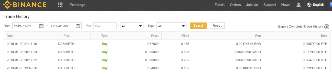 mazliet treidinga vēstures screenshot