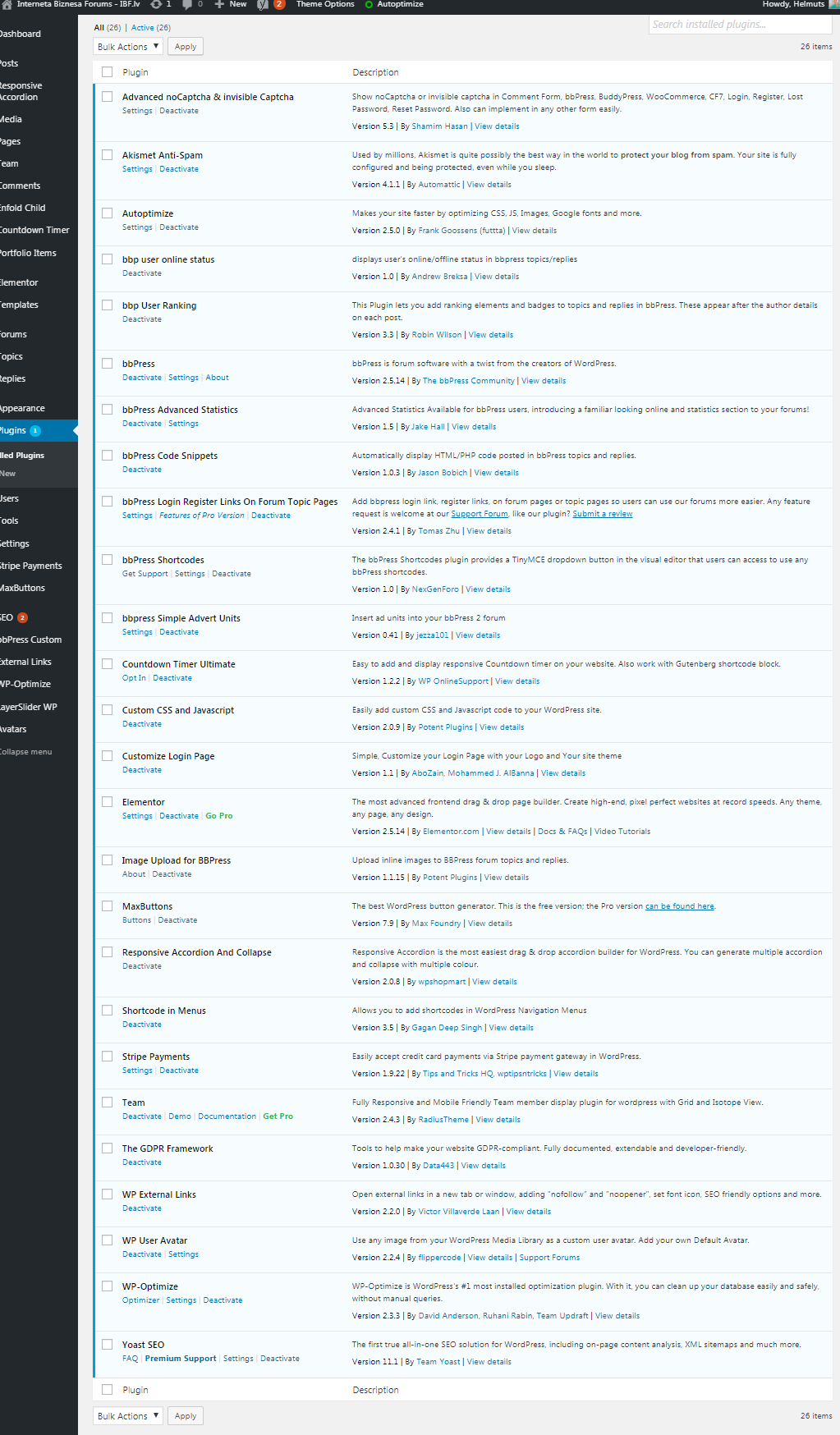 26 aktīvi plugini - ibf.lv