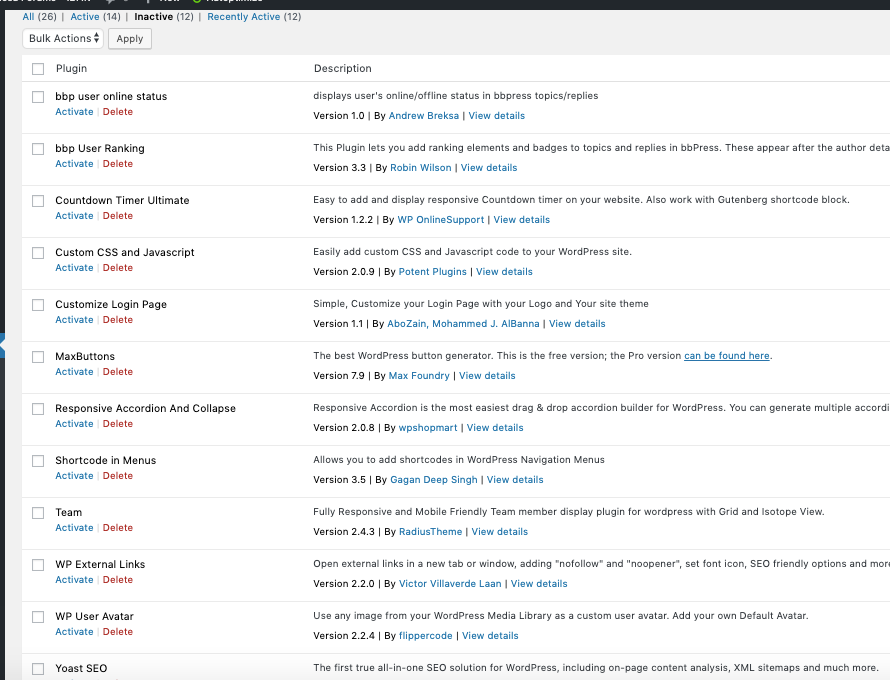 12 plugini sagatavoti dzēšanai
