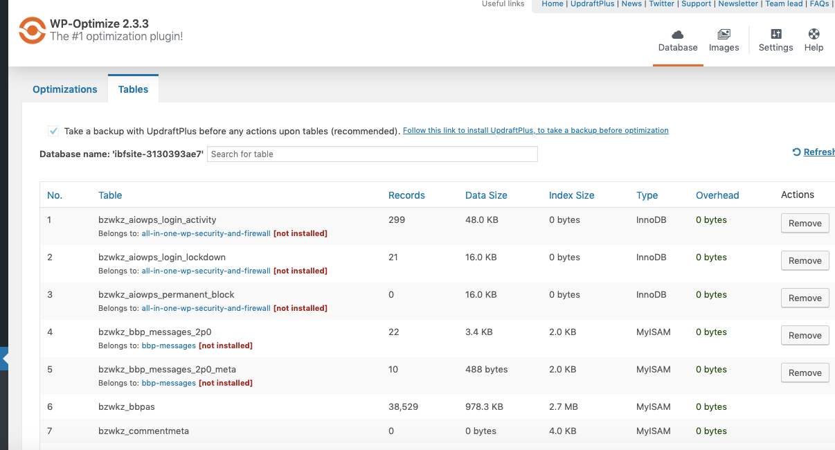 liekie tables datubāzē