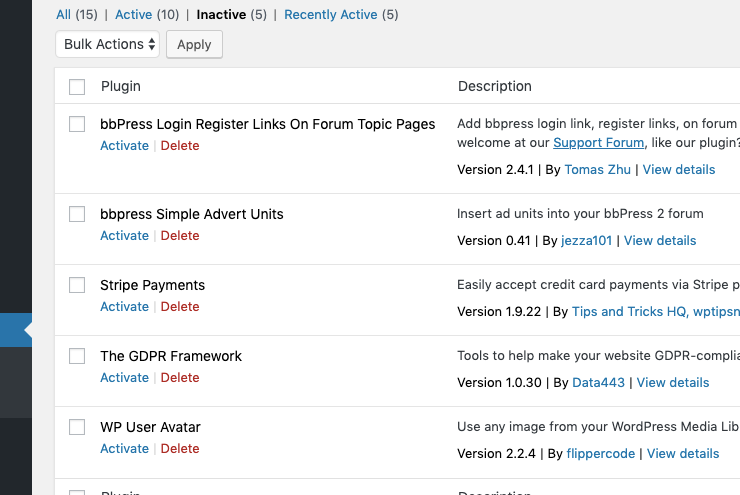 deaktivizēti vēl 4 wordpress plugini