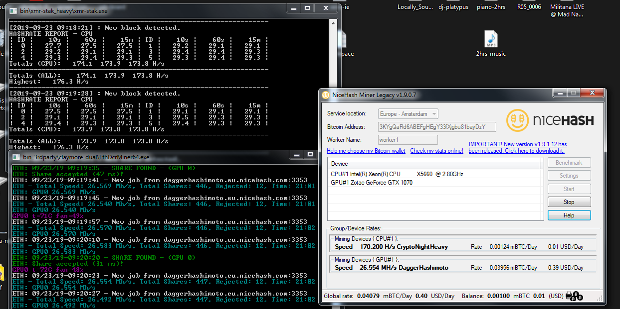 nicehash - nvidia 1070 8gb