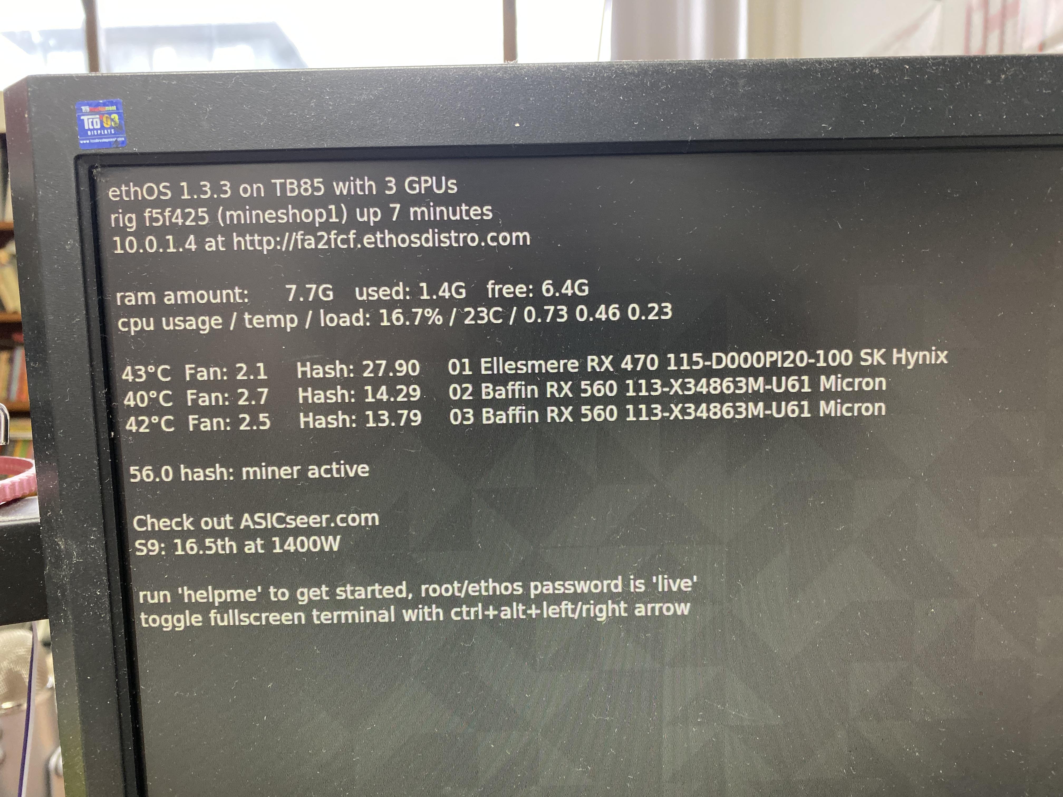 hashrates atgriezušies :)