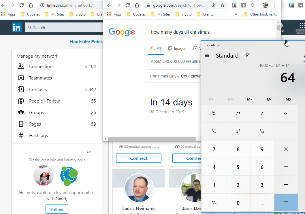 jau 3104 kontakti Linkedinā