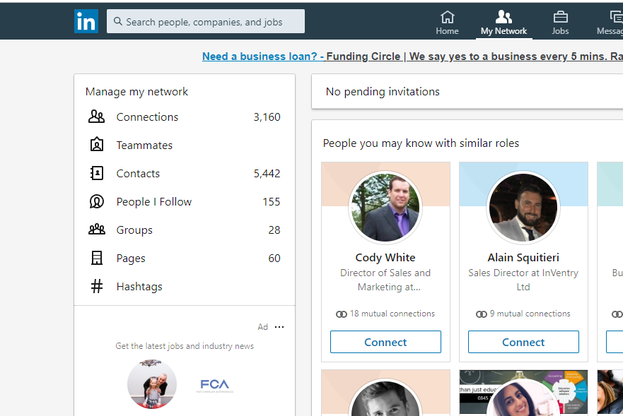 3160 Linkedin kontakti