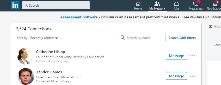 3524 Linkedin kontakti