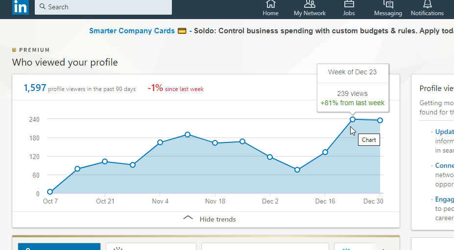 skatījumu statistika
